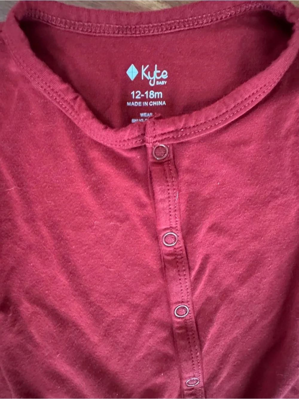 Kyte BABY Snap Romper in Ruby  12-18 Months